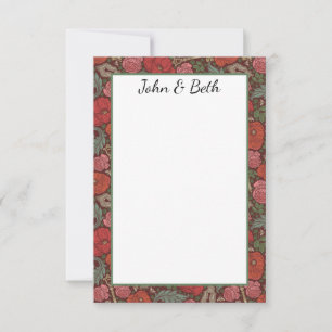 Viktorianische Steampunk Alte Lock-Taste rote Pflö Dankeskarte