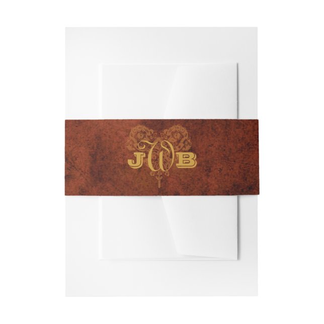 Viktorianische Steampunk Gears Heart Wedding Einladungsbanderole (Vorderseite Beispiel)