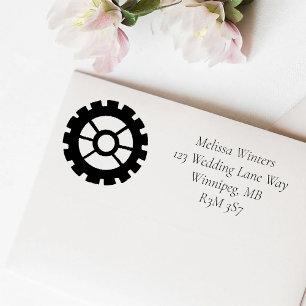 Viktorianische Steampunk-Hochzeit Permastempel