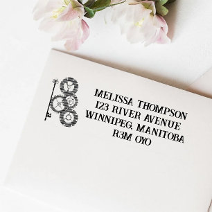 Viktorianische Steampunk-Hochzeit Permastempel