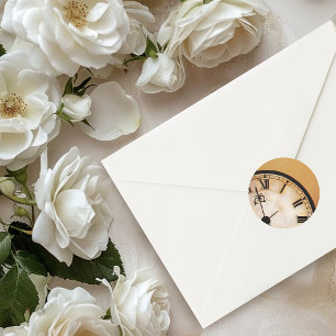 Viktorianische Steampunk-Hochzeit Runder Aufkleber