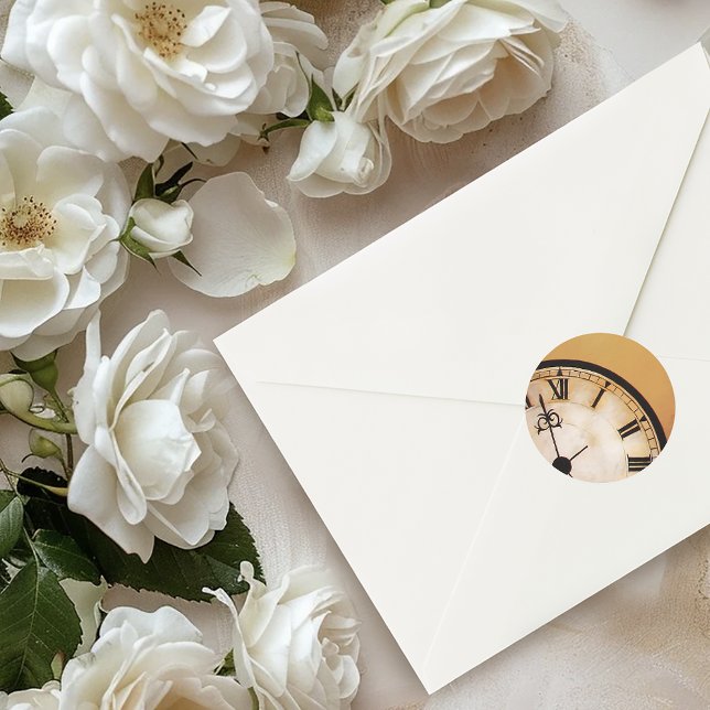 Viktorianische Steampunk-Hochzeit Runder Aufkleber (Von Creator hochgeladen)