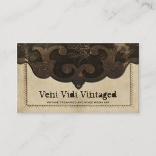 Viktorianische Steampunk-Lederklappe Visitenkarten Visitenkarte