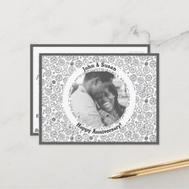 Viktorianische Steampunk-Uhren mit weißem und schw Feiertagspostkarte