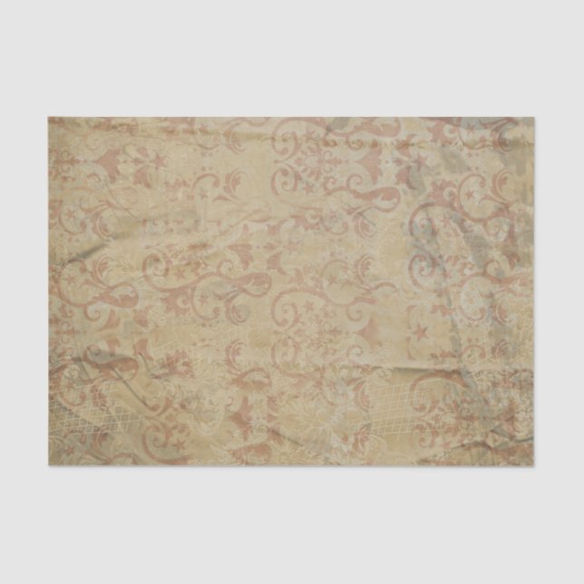 Viktorianische Stylescrolls und Blume Seidenpapier (Vorderseite)