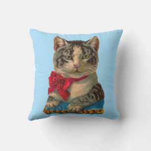 Viktorianische Tablet-Katze Kissen