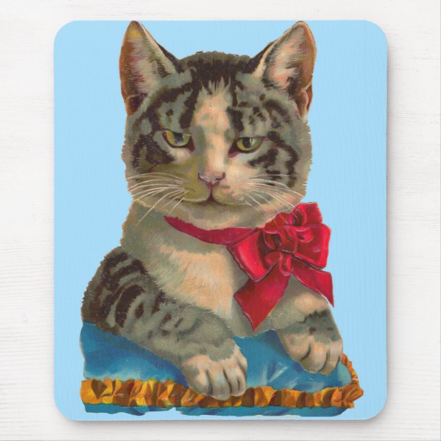Viktorianische Tablet-Katze Mousepad (Vorne)