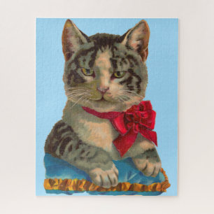 Viktorianische Tablet-Katze Puzzle