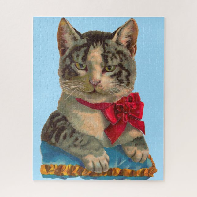 Viktorianische Tablet-Katze Puzzle (Vertikal)