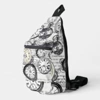 Viktorianische Taschenuhr Collage Alice Wunderland