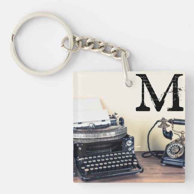 Viktorianische Tastenkette für den  Schriftsteller Schlüsselanhänger (Vorderseite)