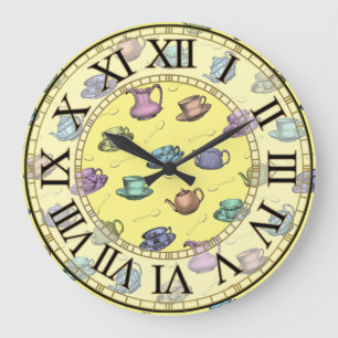 Viktorianische Teezeit große Uhr