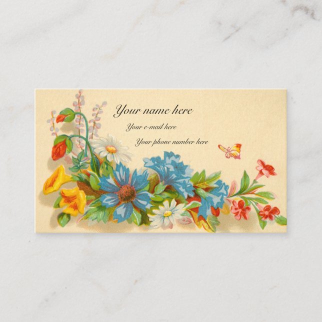 Viktorianische Telefonkarte Visitenkarte (Vorderseite)