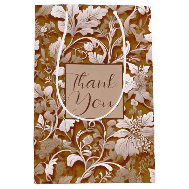 Viktorianische Terrakotta, floralfarbig Mittlere Geschenktüte (Vorderseite)