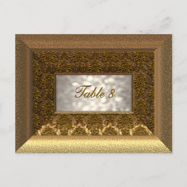 Viktorianische Tischnummer-Karte anzeigen Postkarte (Vorderseite)