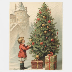 Viktorianische Tugend Weihnachtsblanket gestört Fleecedecke