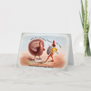 Viktorianische Türkei Weihnachtskarte Feiertagskarte