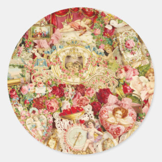 Viktorianische Valentine Collage Stickers