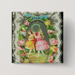 Viktorianische Valentine-Karte Button