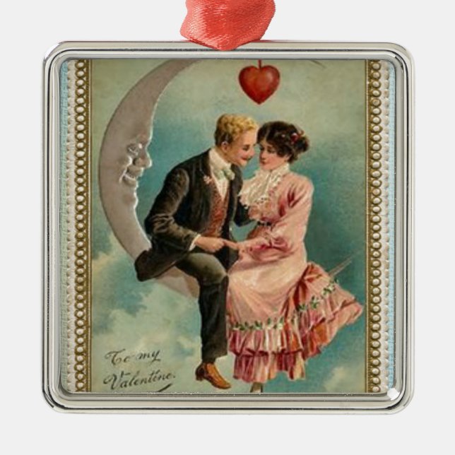 viktorianische Valentine Ornament Aus Metall (Vorne)