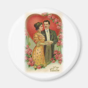 Viktorianische Valentine-Paare Magnet
