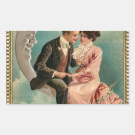 viktorianische Valentine Rechteckiger Aufkleber