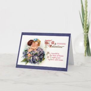 Viktorianische Valentine "The Bliss of Kisses" Cup Feiertagskarte