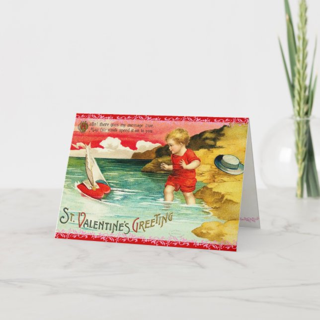 Viktorianische Valentintagskarte Feiertagskarte (Vorderseite)