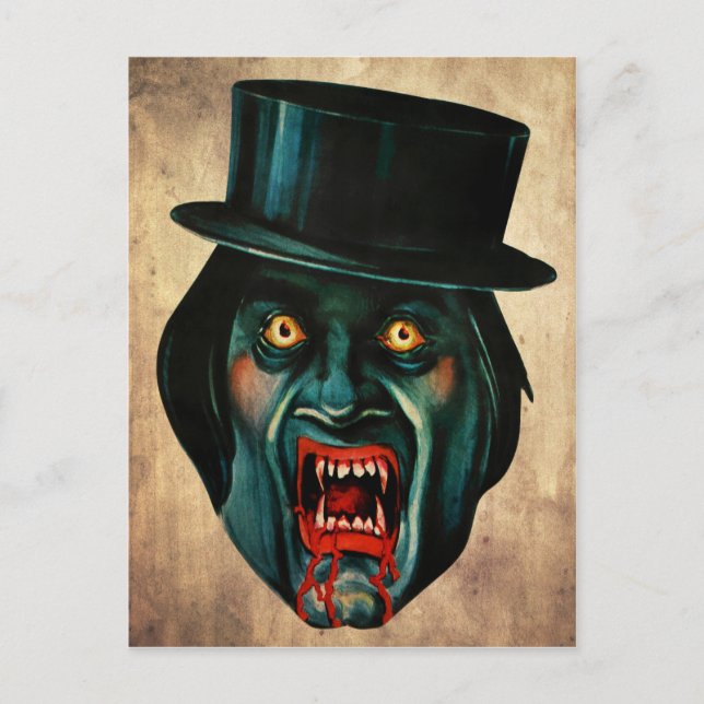 Viktorianische Vampirwand Postkarte (Vorderseite)