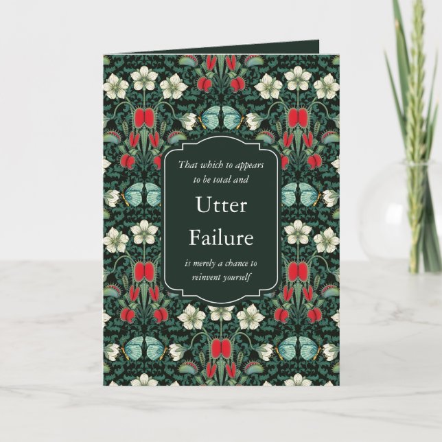 Viktorianische Venus Flytrap & Butterfly Custom Karte (Vorderseite)