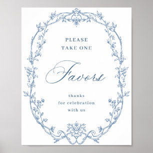 Viktorianische Verzierte Blautöglichkeiten Poster