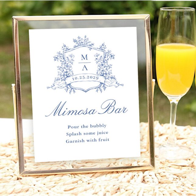 Viktorianische Verzierte Blumendusty Blue Mimosa B Poster (Von Creator hochgeladen)