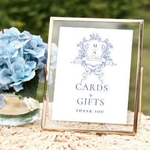 Viktorianische Verzierte Blumenkarten und Geschenk Poster