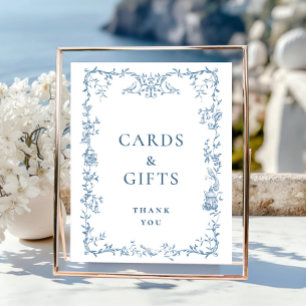 Viktorianische Verzierte Blumenkarten und Geschenk Poster