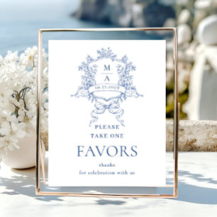 Viktorianische Verzierte Dusty Blue Lieblings Hoch Poster