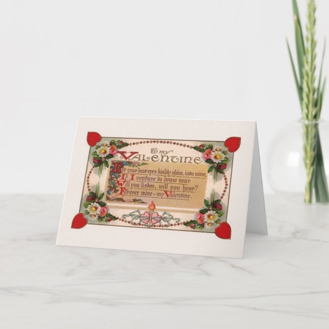 Viktorianische verzierte feiertagskarte (Vorderseite)