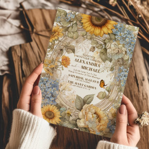 Viktorianische Verzierte Grace Floral Frame Weddin Einladung