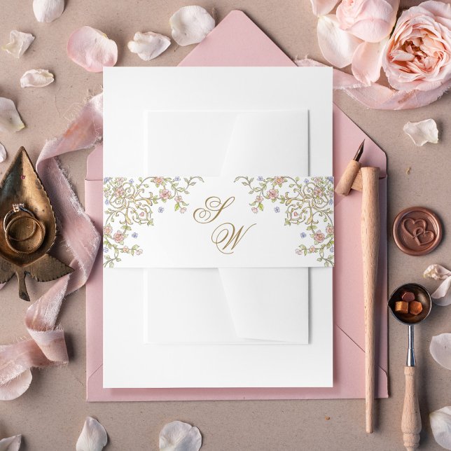 Viktorianische Verzierte Grace Floral Frame Weddin Einladungsbanderole (Von Creator hochgeladen)