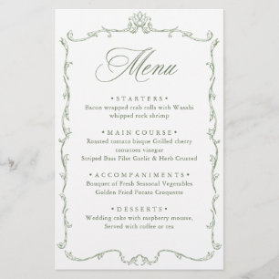 Viktorianische Verzierte Grace Sage Green Wedding
