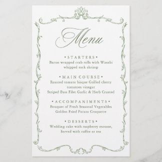 Viktorianische Verzierte Grace Sage Green Wedding