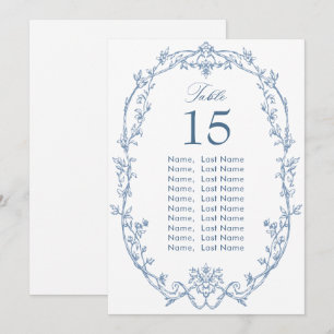 Viktorianische Verzierte Grace Wedding Chart Card  Einladung
