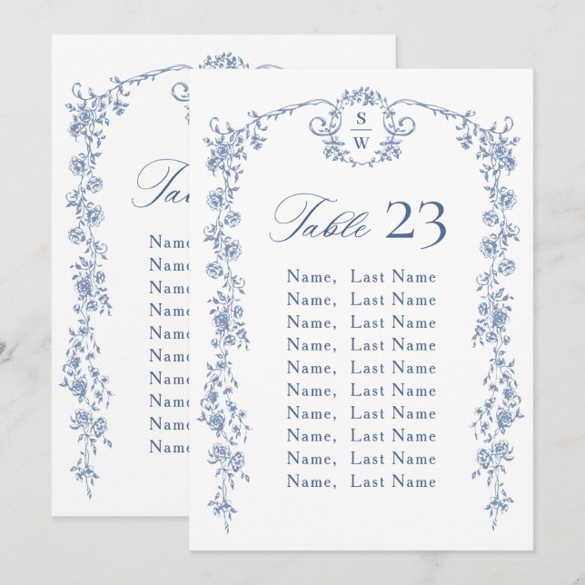 Viktorianische Verzierte Grau-Sitzkarte Einladung (Vorne/Hinten)