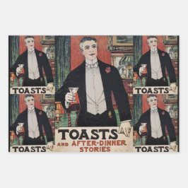 Viktorianische Vintage Cocktailkultur Geschenkpapier Set