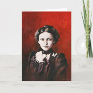 Viktorianische Vintage Damen Porträt Grußkarte Karte