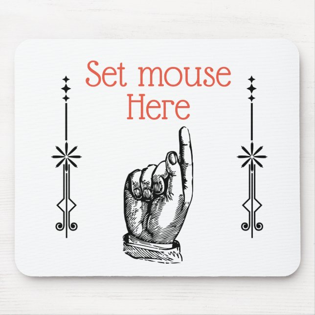 Viktorianische Vintage Fingerzeigehandschuh Mousepad (Vorne)