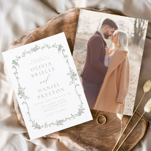 Viktorianische Vintage-Französische Hochzeit in Al Einladung
