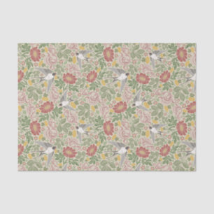 Viktorianische Vintage Frühjahrs-Rote Daisy & Flyi Seidenpapier