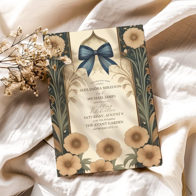 Viktorianische Vintage Hochzeit im Jugendstil Einladung (Von Creator hochgeladen)