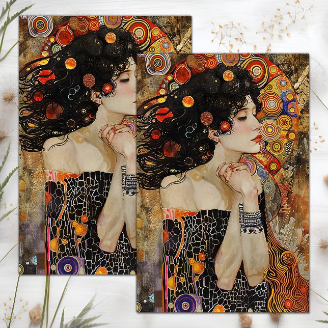 VIKTORIANISCHE VINTAGE LADY DECOUPAY SEIDENPAPIER (VICTORIAN VINTAGE LADY DECOUPAGE TISSUE PAPER)