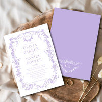 Viktorianische Vintage Lilac Lila Wedding Monogram